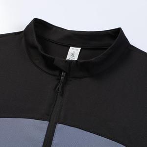 89% polyester 11% spandex entraînement Football quart fermeture éclair à manches longues logo personnalisé t-shirt à manches longues - Product Image 6