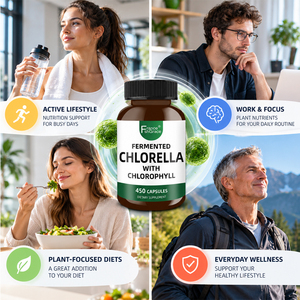 Nueva llegada: Shecome Chlorella fermentada, 450 cápsulas. Apoya la salud inmunológica y de los órganos. Suplemento de Chlorella fermentada. - Product Image 4