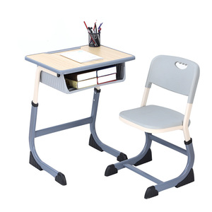 Ensemble de mobilier <span class=keywords><strong>scolaire</strong></span> ergonomique réglable en hauteur de type C, bureau et chaise pour les projets des écoles secondaires - Product Image 1