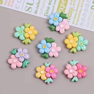 Mini simüle çiçek reçine kalıpları reçine siyah at Charm telefon kılıfları sevimli reçine çiçek dekorasyonu - Product Image 1