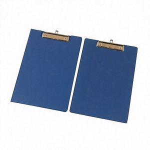Bloc de Notas y Portapapeles de PVC Azul Simple para Oficina y Empresas, Venta al Por Mayor de Fábrica - Product Image 1