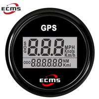Compteur de vitesse GPS numérique, jusqu'à 999 km, nœuds mh, avec GPS, compteur de vitesse, pour bateau, Yacht, bateau, odomètre, 52mm