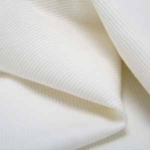 Tissu en coton pur côtelé 2*2, tissu rayé élastique pour la fabrication de t-shirts, de camisoles, de robes et de sous-vêtements - Product Image 3
