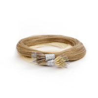 Perruque de cheveux brésiliens d'extensions de cheveux humains vierges de micro perle tissée russe à double anneau nano