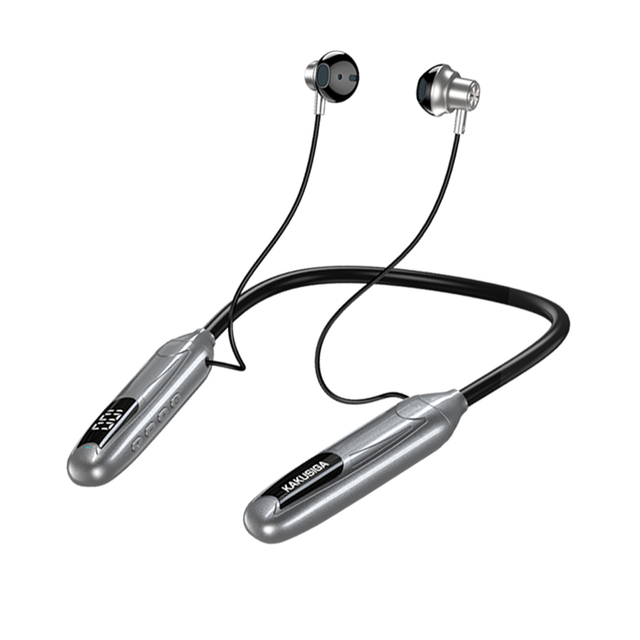 KAKU New Arrival BT 6.0 Neckband Headphones 90H Playtime Magnetic Anti-Winding Black
