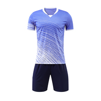 Conjunto de Camiseta de Fútbol Deportiva Transpirable de Secado Rápido 100% Poliéster de Manga Corta con Impresión de Calidad para Hombre