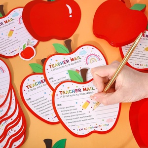 Manzanas en forma de correo feliz de profesor a estudiantes aula buen comportamiento tarjeta motivacional postal positiva para enviar a casa - Product Image 3