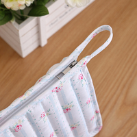 Trousse de Maquillage Matelassée Imprimée Fleurs Personnalisable pour Femme – Sac Cosmétique de Voyage Durable – Meilleure Vente