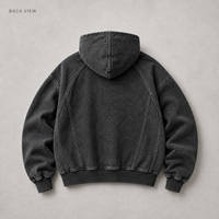 Vente en gros de sweats à capuche longs pour hommes, confortables, décontractés, surdimensionnés, amples, structurés, à fermeture éclair personnalisée