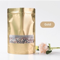 Sachet Doypack en aluminium coloré avec fenêtre et fermeture éclair pour aliments – Noir, Blanc, Rouge, Vert, Bleu – Sac Mylar