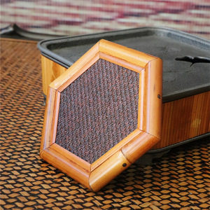 Bamboo Woven Tea Tray Coaster Retro Heat Resistant Mats Pads For Tea Set Accessories - Product Image 3