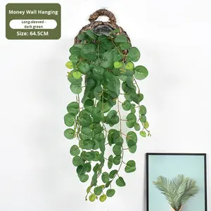 Decoración de Pared con Hojas de Dinero de 46.5 cm, Decoración para Colgar en la Pared o Puerta, Juego de Hojas Artificiales, Enredadera, Guirnaldas de Hojas de Planta de Dinero - Product Image 6