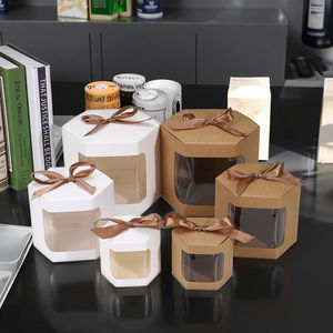 صناديق وجبات خفيفة للمخابز قابلة للتخصيص مع نافذة شفافة وإغلاق مغناطيسي، مصنوعة من الورق المطلي القابل للطي مع طبقة مطفية للكعك والبسكويت والحليب - Product Image 1