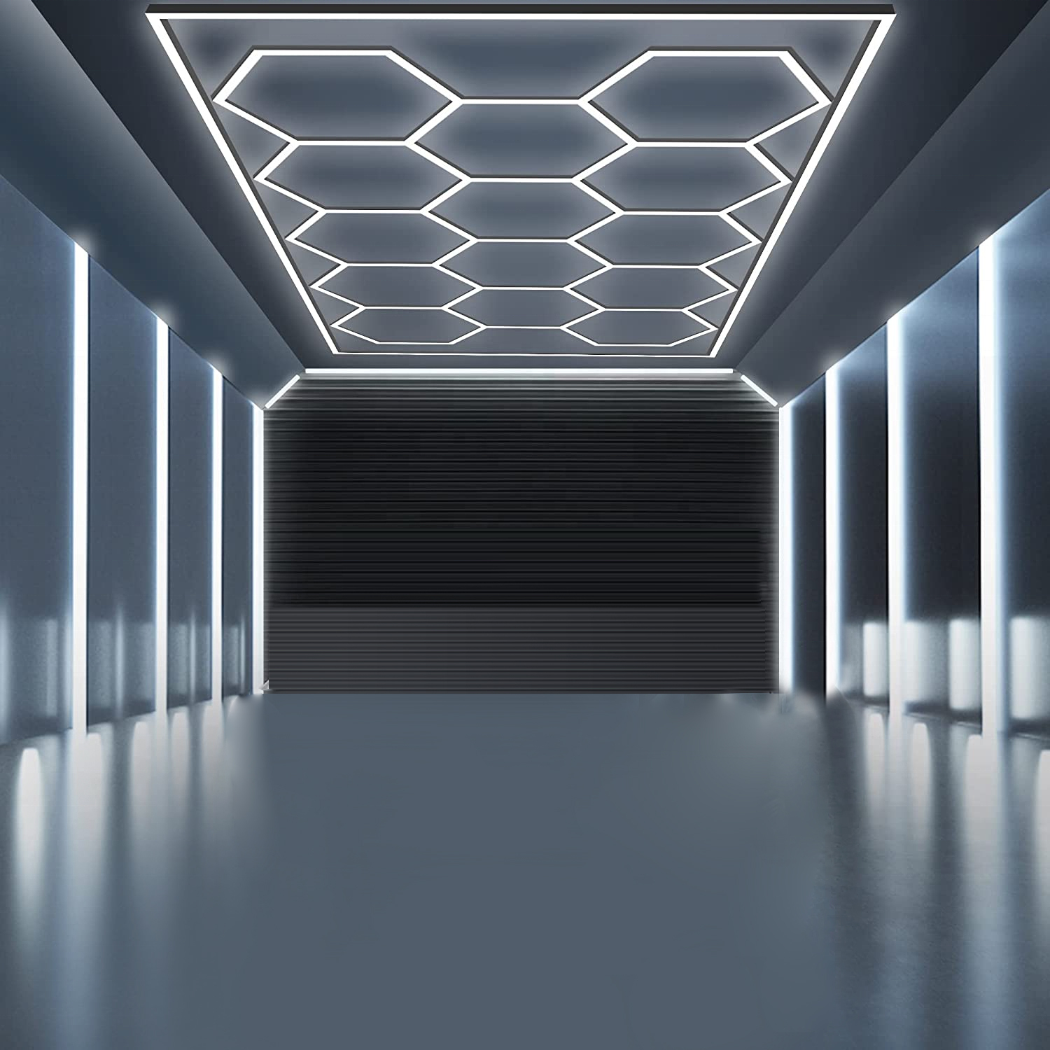 Custom Ceiling Light Car Workshop Light Led Hexagonal Lights for Car Repair Shop Showroom