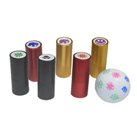 Tampon de balle de golf étanche avec marqueur de tampon à encre permanente rechargeable divers modèles