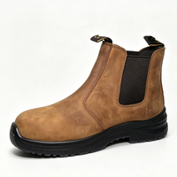 Bottes de sécurité Chelsea pour hommes, à enfiler, avec embout en acier, respirantes, chaussures de travail décontractées et tendance