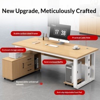 Bureau d'ordinateur moderne et minimaliste en PVC LBZ-167X pour patron, manager, employé, grand bureau individuel, poste de travail pour le personnel