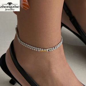 <span class=keywords><strong>Tobillera</strong></span> de Acero Inoxidable con Baño PVD en Oro de 18K, Cadena Delgada y Eslabones, Joyería para Mujer - Product Image 1