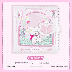 Cahier en cuir rétro <span class=keywords><strong>Mikko</strong></span> avec boucle magnétique Girly coeur imprimé planificateur Pages intérieures colorées de grande valeur carnet de notes - Product Image 6