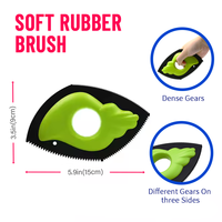 Épilateur de chat écologique à haute efficacité brosse douce rasoir lavable haute viscosité doux TPR pour salle de bain d'aspiration de poils d'animaux