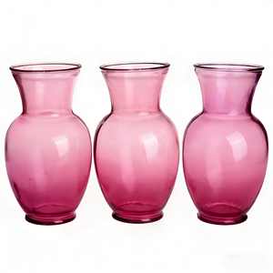 Wholesale Colorful Round <strong>Shape</strong> 20cm Tall Decorative Transparent <strong>Vase</strong> clear Cylinder Glass <strong>Flower</strong> <strong>Vases</strong> for Home Decoration - Product Image 2