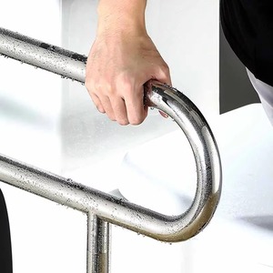Barre d'appui antidérapante pour douche, barre de maintien en U ou en T, main courante de sol antidérapante, barre d'appui de salle de bain anti-chute à haute capacité de charge - Product Image 3