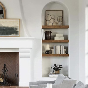 Estante de pared decorativo de almacenamiento de dormitorio de alta calidad, estantería flotante de madera, estante de pared de 20x22 pulgadas para baño y dormitorio - Product Image 3