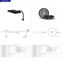 Éclairage LED pour plantes d'aquarium de la série Week Aqua Mag, contrôle intelligent par application, gradation et minuterie personnalisées, lampes d'aquarium pour plantes d'intérieur