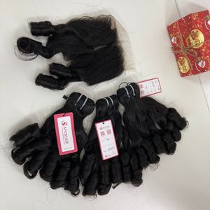 Extensiones de Cabello Humano Virgen Vietnamita Ondulado y Voluminoso al por Mayor con Cierre HD 5x5, Cabello Crudo con Cutícula Alineada - Product Image 3