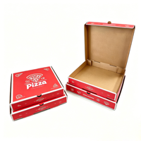 Boîte d'emballage alimentaire pour pizza en carton ondulé kraft recyclable écologique SP4709 avec laminage mat de qualité alimentaire pour la livraison à emporter