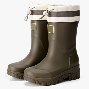 <span class=keywords><strong>Bottes</strong></span> de <span class=keywords><strong>pluie</strong></span> en PVC pour femmes, vente en gros, directement de l'usine, semelle épaisse, imperméables, antidérapantes, chaussures d'extérieur avec bord élastique - Product Image 1