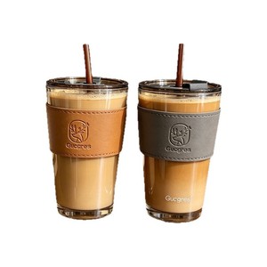 Guogres Glass Cup With Lid And Straw Large Capacity For Coffee On The Go - Product Image 4