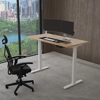Cadre de bureau électrique moderne et réglable en hauteur, double moteur, levage à 3 niveaux, construction métallique robuste pour usage domestique/bureau