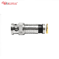 BNC prise mâle Compression prise vidéo câble Coaxial d'extension RG59 RG6 connecteurs coaxiaux pour système d'antenne de caméra de sécurité CCTV