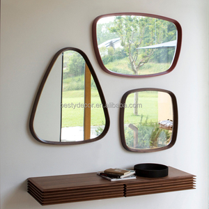 <strong>Triangle</strong> Rustic Living Room Furniture Wall Decorative Handmade Garden Outdoor Wall Hanging Circle Irregular Espejos <strong>Mirror</strong> - Product Image 1