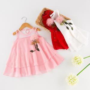 Vestido de Fiesta de Chifón para Niña, Estilo Veraniego, Transparente, de YiWu, China - Product Image 1