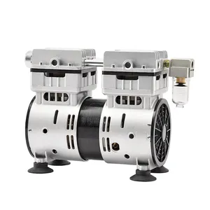 Vendita calda 0.55kw 0.75hp 8l Mini compressori d'aria elettrici industriali senza olio compressore dentale testina Oil free - Product Image 1