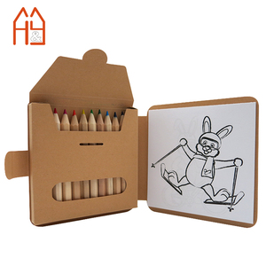 Ensemble de livres de coloriage avec logo personnalisé avec 12 crayons de couleur <span class=keywords><strong>Kit</strong></span> d'apprentissage créatif pour le dessin et la peinture pour enfants - Product Image 2