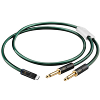 Câble audio HiFi USB Type-C mâle-mâle 6,5 mm avec gaine en PVC CE pour conducteur OCC pour mixeur audio, haut-parleur, téléphone portable, appareil électrique