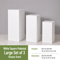 Ensemble de supports carrés blancs pour mariage, colonnes de présentation en métal pour table de desserts, décoration de fête et d'événements