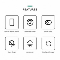 Herramienta de Cerradura Inteligente Pequeña, Sensor de Lluvia para Invernadero, Motores Eléctricos de Cadena, Abreventanas para Automatización del Hogar