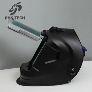 RHK helm las DIN16 pandangan lebar, masker keamanan wajah penuh <span class=keywords><strong>Flip</strong></span>-Up murah dapat disesuaikan dengan perlindungan UV/IR bahan PP - Product Image 4