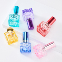 Mini flacon de parfum vide 10 ml avec bouchon à vis, flacons testeurs de parfum créatifs, design cube d'eau avec couleurs transparentes et dégradées
