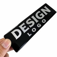 Emblèmes résistants aux intempéries, logo design, badges en PVC, lettres de logo électro-plaquées 3D, plaque de voiture, emblème en aluminium haute brillance pour carrosserie automobile