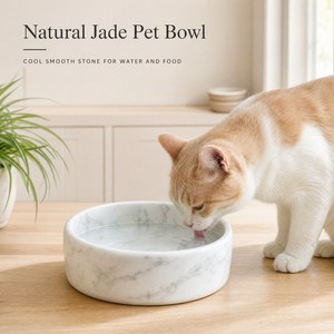 Gamelle en marbre naturel <span class=keywords><strong>pour</strong></span> animaux <span class=keywords><strong>de</strong></span> compagnie, large ouverture, en pierre, <span class=keywords><strong>pour</strong></span> eau et nourriture, <span class=keywords><strong>pour</strong></span> chat et chien, anti-renversement, lourde et stable, vente en gros - Product Image 1
