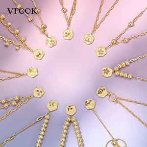 <span class=keywords><strong>Bracciale</strong></span> con Ciondolo a Perle Eterne VFOOK, Ipoallergenico, Placcato Oro 14K, Argento Sterling 925, per Uso Quotidiano da <span class=keywords><strong>Ragazza</strong></span> - Product Image 3