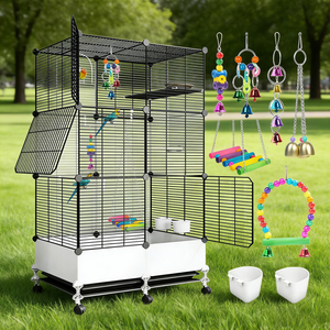 Mangiatoia per Uccelli Pratica per Uso Esterno, Resistente alle Intemperie, Facile da Riempire, Gabbia per Alimentazione Uccelli da Giardino - Product Image 1