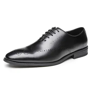 व्यापार पुरुषों के वास्तविक चमड़े के जूते अलग-अलग फीता डिजाइन सुअर की त्वचा दो परत वाली उच्च गुणवत्ता वाले स्पंज बैक पैड
