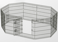 Cage en métal pliable simple pour animaux de compagnie, clôture pour lapins, poulets, canards, petits chiens de taille moyenne