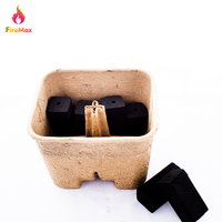Boîte jetable en bambou biodégradable FireMagic BBQ, charbon de bois à combustion totale pour le camping en plein air, à usage unique, inodore